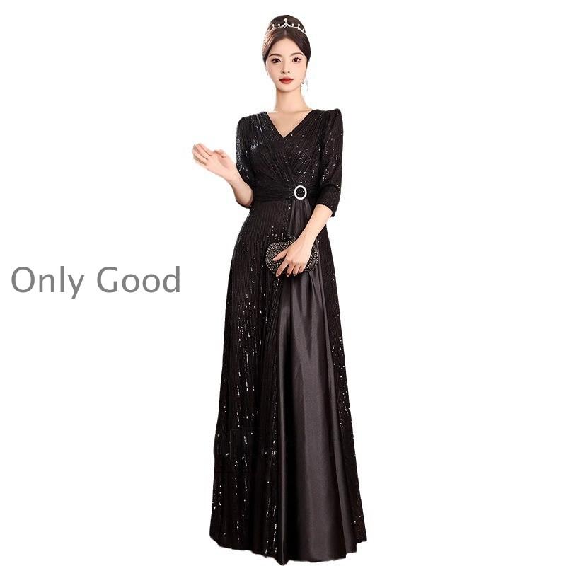 パーティードレス 結婚式 ワンピース 大きいサイズ 袖あり ロングワンピース 膝丈 お呼ばれ ドレス服装服女性 二次会 親族 20代 30代 40代 50代