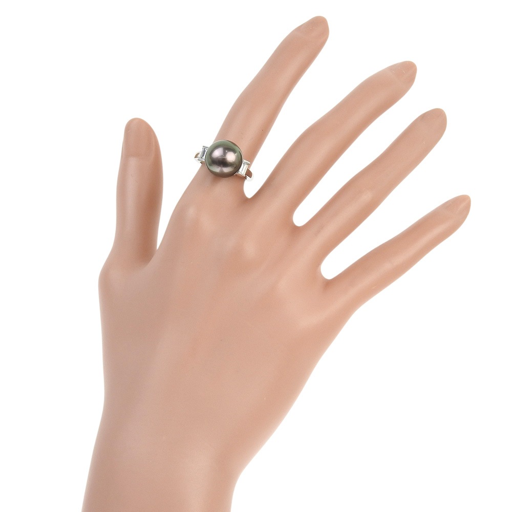 真珠 リング・指輪 11.9mm Pt950プラチナ パール ダイヤモンド 11号 0.42 約8.9g レディース 中古品 Aランク 真珠 リング・指輪 11.9mm Pt950プラチナ パール ダイヤモンド 11号 0.42 約8.9g レディース 中古品 Aランク