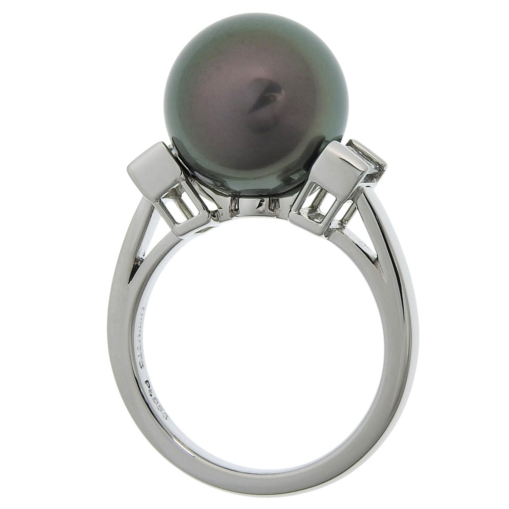 真珠 リング・指輪 11.9mm Pt950プラチナ パール ダイヤモンド 11号 0.42 約8.9g レディース 中古品 Aランク 真珠 リング・指輪 11.9mm Pt950プラチナ パール ダイヤモンド 11号 0.42 約8.9g レディース 中古品 Aランク