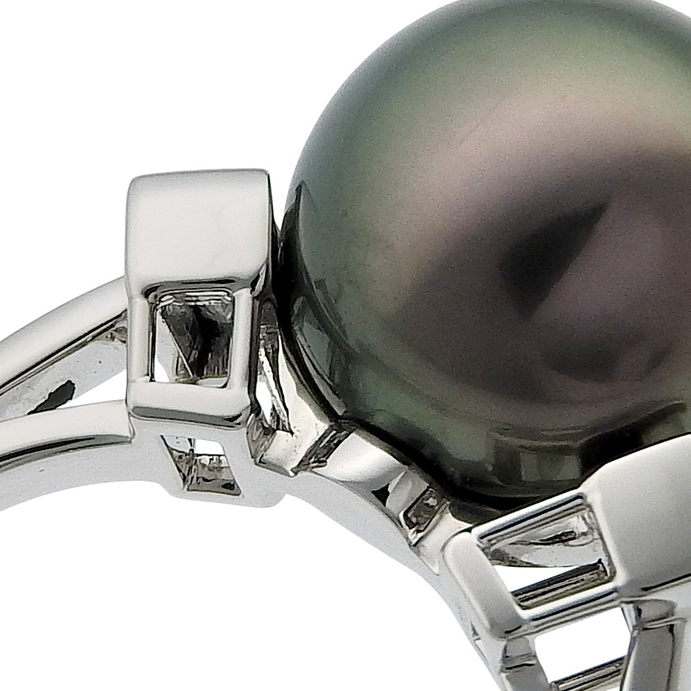 真珠 リング・指輪 11.9mm Pt950プラチナ パール ダイヤモンド 11号 0.42 約8.9g レディース 中古品 Aランク 真珠 リング・指輪 11.9mm Pt950プラチナ パール ダイヤモンド 11号 0.42 約8.9g レディース 中古品 Aランク