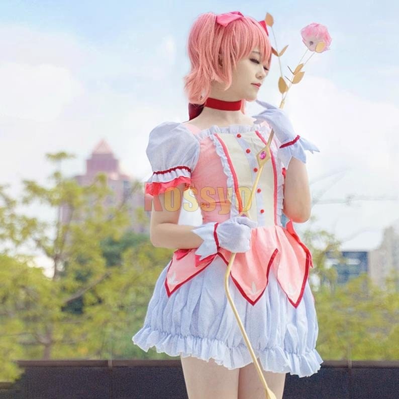 コスプレ衣鹿目まどか魔法少女まどかマギカ鹿目まどかウィッグ付きイベントパーティー変演出服クリスマスパーティー