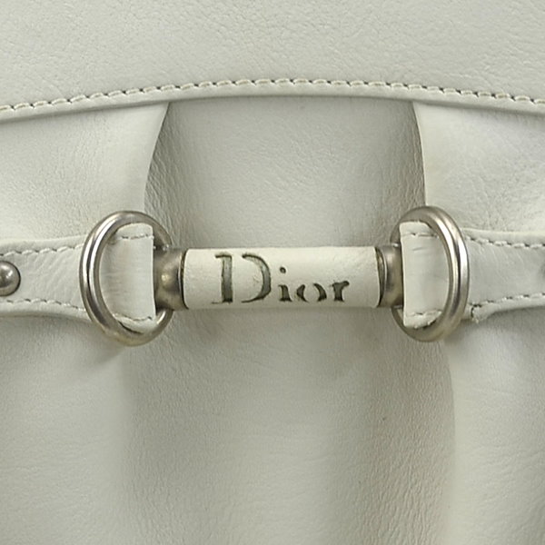 クリスチャンディオール Christian Dior ハンドバッグ レザー アイボリー レディース 55242a
