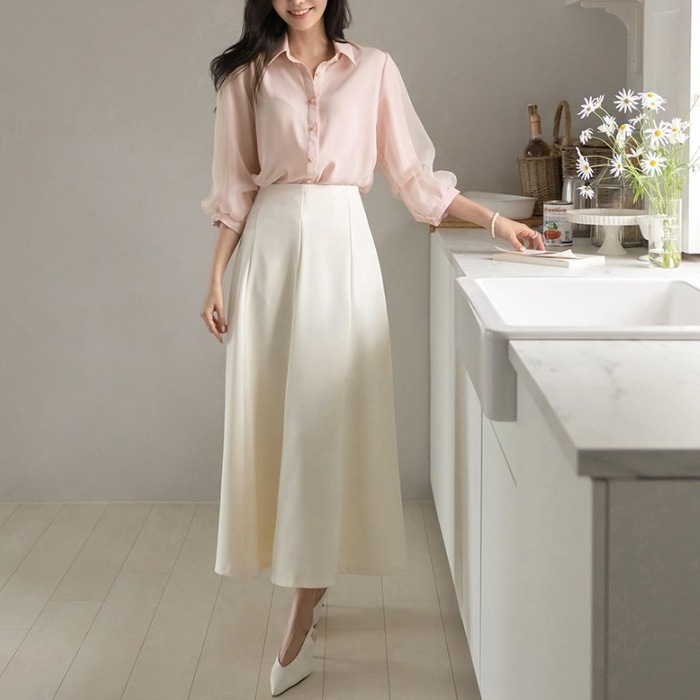 ブラウス レディース 春 シフォン きれいめ パフスリーブ パフ袖 ブラウス レディース 春 シフォン きれいめ パフスリーブ パフ袖