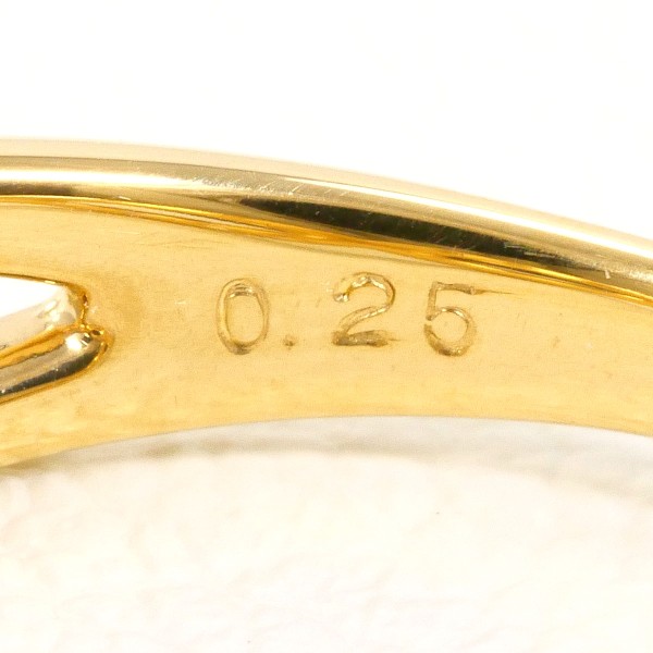 K18 18金 YG イエローゴールド リング 指輪 9.5号 ダイヤ 0.25 ジュエリー 中古 K18 18金 YG イエローゴールド リング 指輪 9.5号 ダイヤ 0.25 ジュエリー 中古