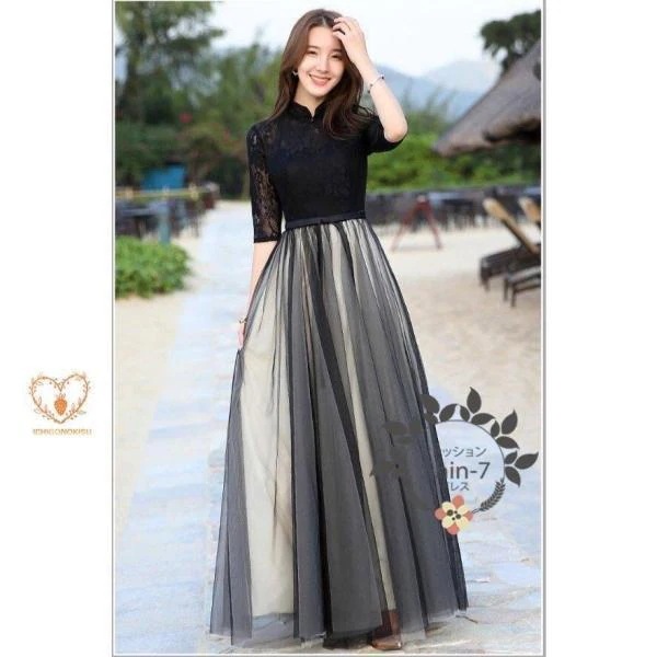 パーティードレス20304050結婚式ワンピース大きいサイズ袖ありフォーマルロングワンピース膝丈お呼ばれドレス服服女性二次会親族