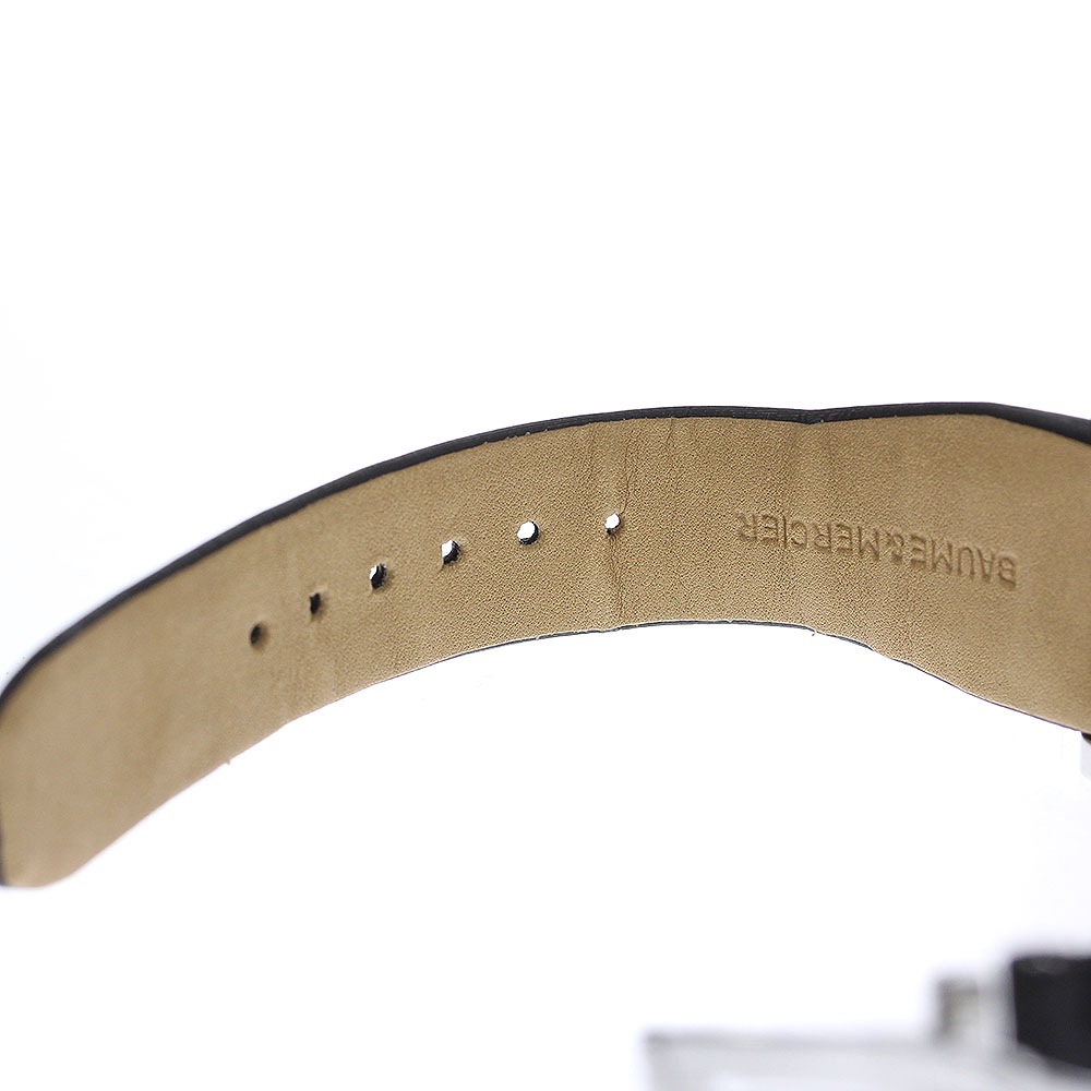 ボーム＆メルシェ Baume & Mercier 65694 ハンプトン ダイヤベゼル デイト クォーツ ボーイズ 良品 箱保証書付き_811725【中古】