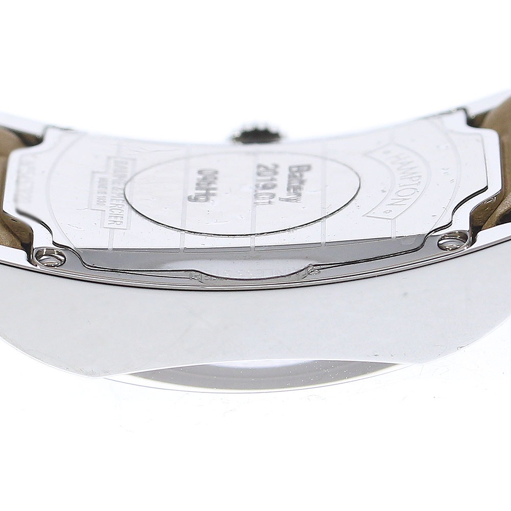 ボーム＆メルシェ Baume & Mercier 65694 ハンプトン ダイヤベゼル デイト クォーツ ボーイズ 良品 箱保証書付き_811725【中古】