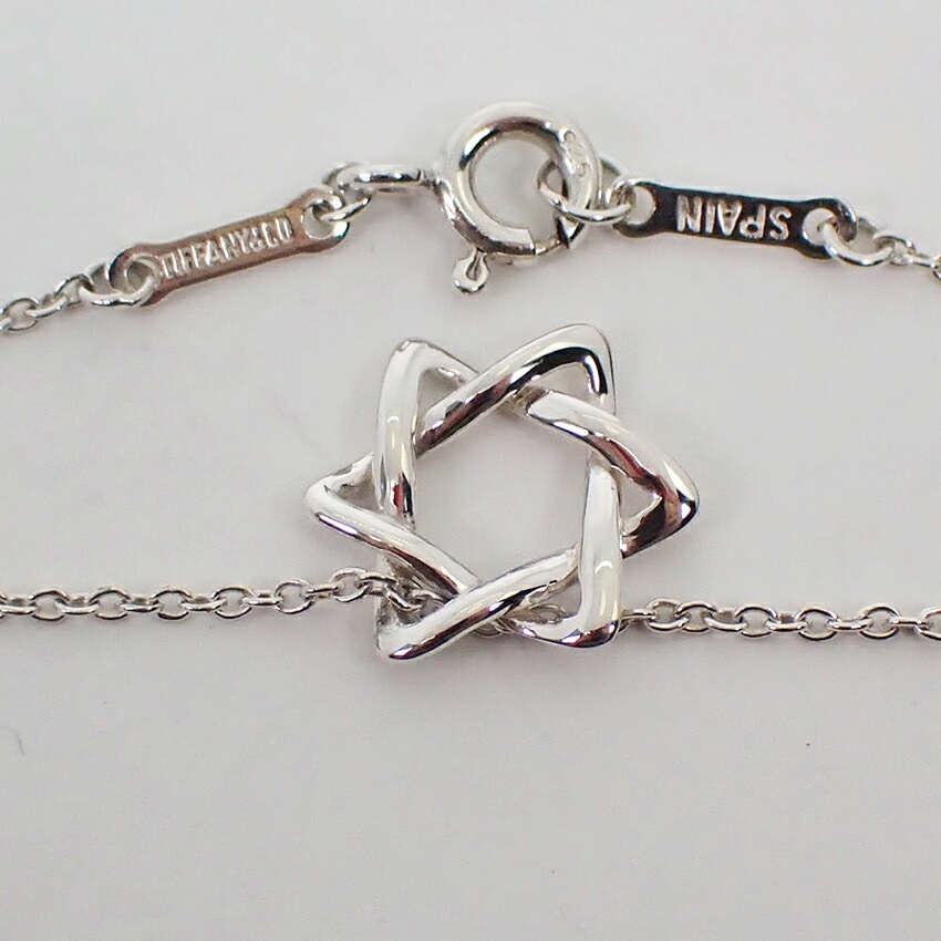 ティファニー スターオブダビデネックレス ペンダント K18ゴールド3.4g