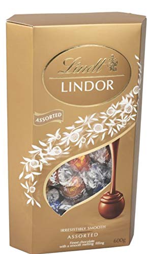 リンツ リンドール アソート チョコレート 600グラム ダーク,ヘーゼルナッツ,ミルク,ホワイトの