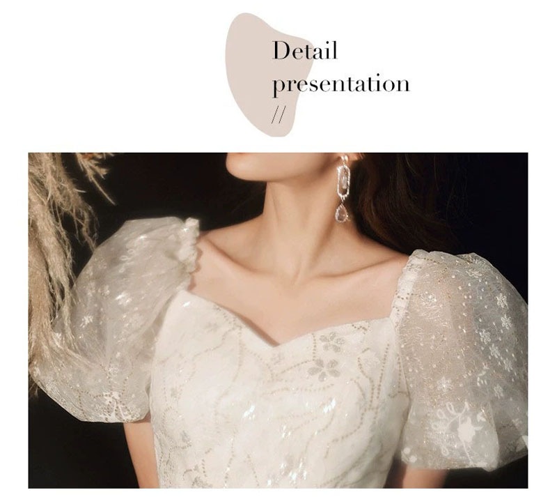 6月の新製品利用可能なポイント ウェディングドレス ウエディングドレス カラードレス ロングドレス ホワイト パフスリーブ 蝶 リボン 演奏会 発表会 カクテルドレス イブニングドレス パーティード