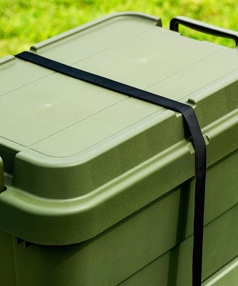 リス(RISU) 収納ボックス トランクカーゴ 50L グリーン 日本製 TC-50S コンテナ ボックス スタッキング 屋外収納 キャンプ 防水