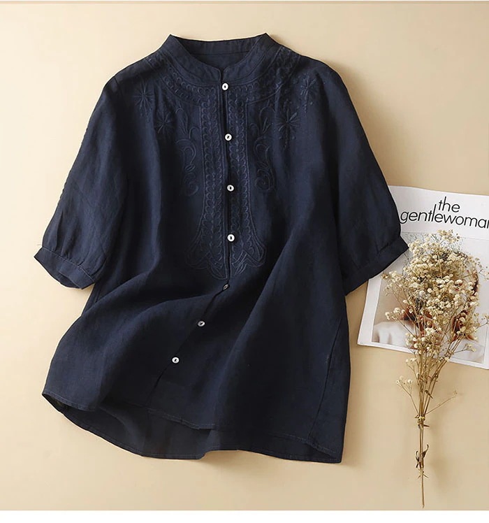 シャツ ブラウス レディース 半袖 春 夏 刺繍 花柄 綿麻風ブラウス トップス 大きいサイズ ゆったり チュニック 七分袖 ナチュラル 綿 コットン 白シャツ おしゃれ Tシャツ きれいめ 体型カバ シャツ ブラウス レディース 半袖 春 夏 刺繍 花柄 綿麻風ブラウス トップス 大きいサイズ ゆったり チュニック 七分袖 ナチュラル 綿 コットン 白シャツ おしゃれ Tシャツ きれいめ 体型カバ