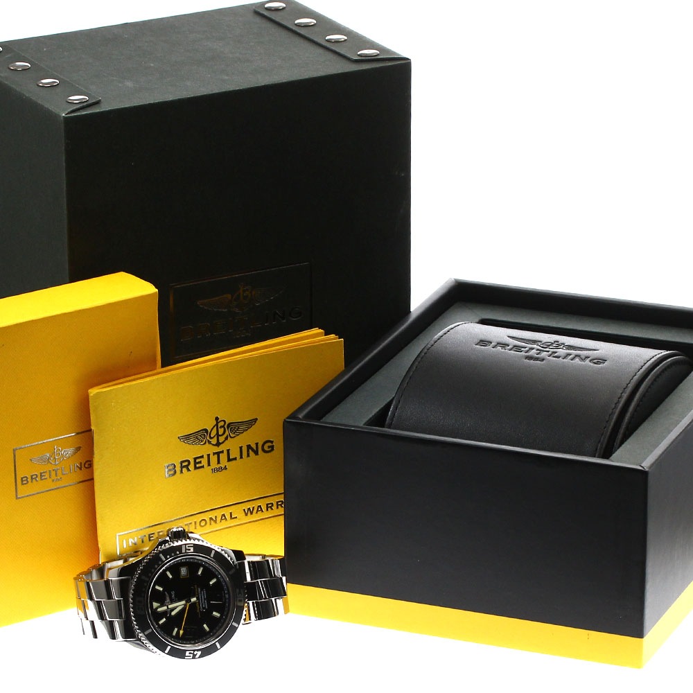 ブライトリング BREITLING A17391 スーパーオーシャン 44 デイト 自動巻き メンズ 箱・保証書付き_900415【中古】 ブライトリング BREITLING A17391 スーパーオーシャン 44 デイト 自動巻き メンズ 箱・保証書付き_900415【中古】