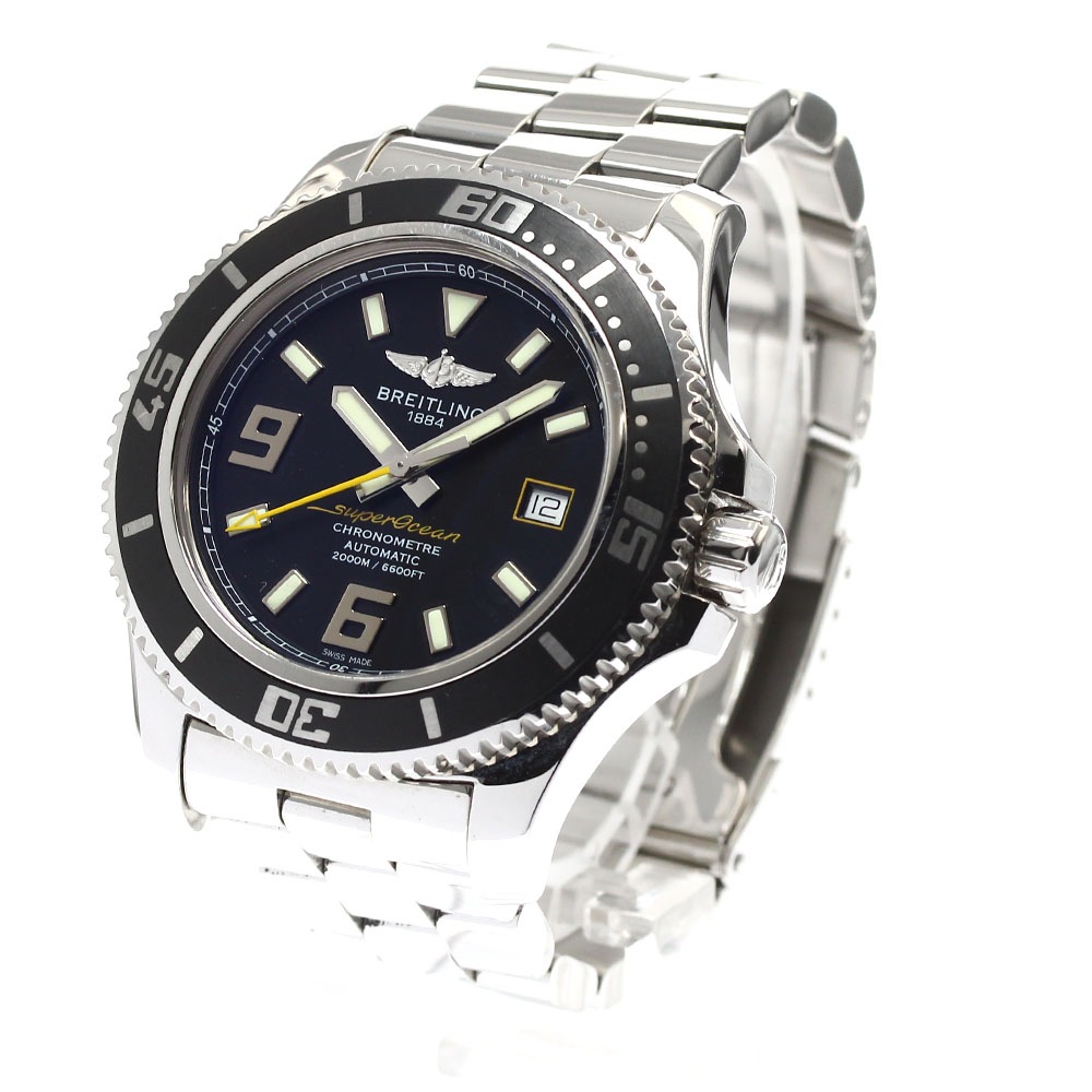 ブライトリング BREITLING A17391 スーパーオーシャン 44 デイト 自動巻き メンズ 箱・保証書付き_900415【中古】 ブライトリング BREITLING A17391 スーパーオーシャン 44 デイト 自動巻き メンズ 箱・保証書付き_900415【中古】