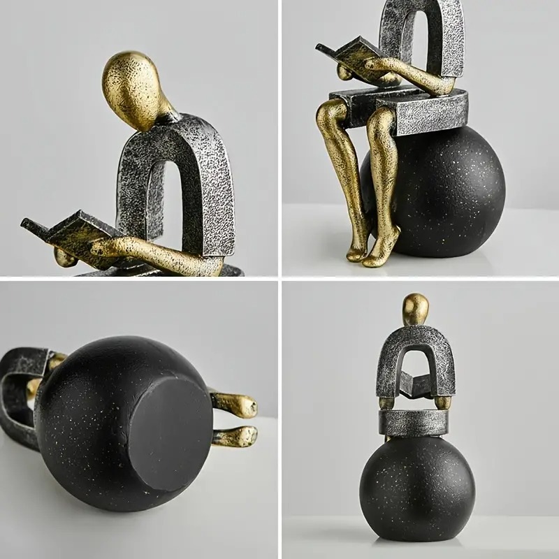 オブジェ 読書 ブックエンド 抽象的 ゴールド グレー お洒落 モダン スタイリッシュ リビング 書斎 本棚 インテリア ホテルライク 4-7 オブジェ 読書 ブックエンド 抽象的 ゴールド グレー お洒落 モダン スタイリッシュ リビング 書斎 本棚 インテリア ホテルライク 4-7