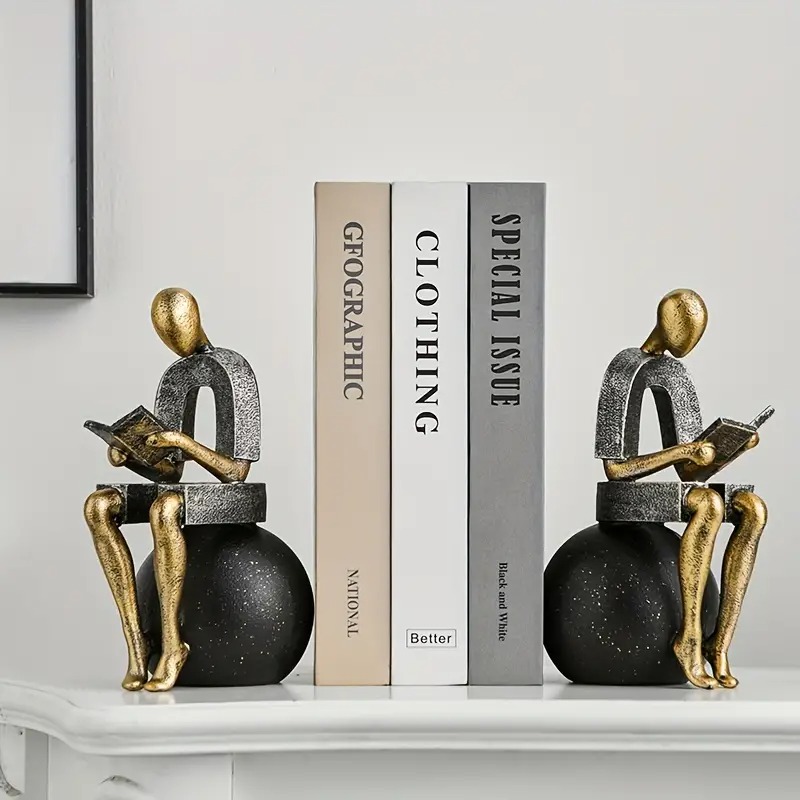 オブジェ 読書 ブックエンド 抽象的 ゴールド グレー お洒落 モダン スタイリッシュ リビング 書斎 本棚 インテリア ホテルライク 4-7 オブジェ 読書 ブックエンド 抽象的 ゴールド グレー お洒落 モダン スタイリッシュ リビング 書斎 本棚 インテリア ホテルライク 4-7