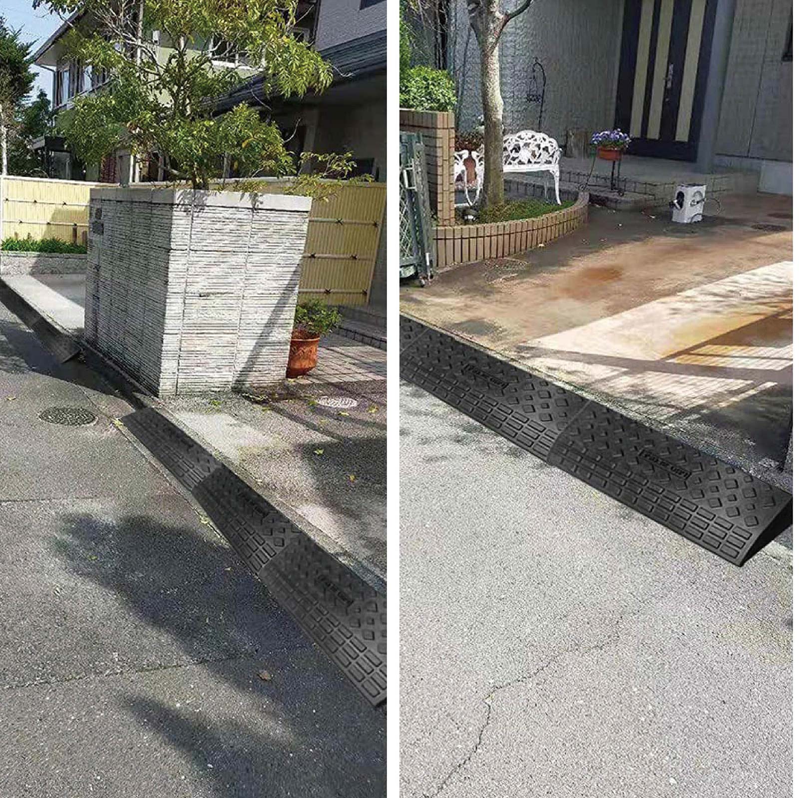 軽量段差スロープ 段差プレート ゴム製8個 スロープ ステップ ブロック