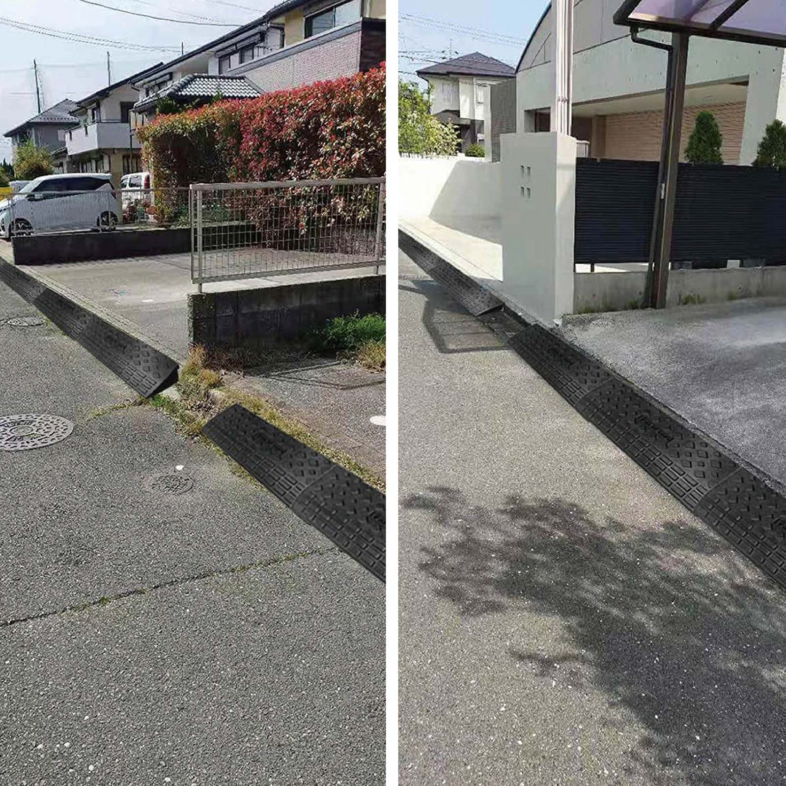 軽量段差スロープ 段差プレート ゴム製8個 スロープ ステップ ブロック