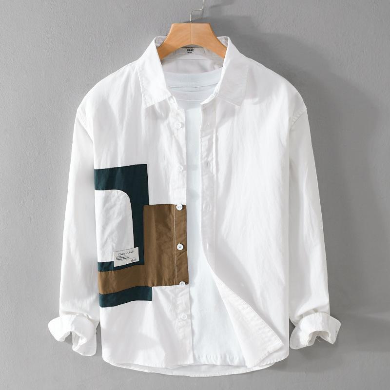 メンズ シャツ カジュアルシャツ 無地 ブラック長袖シャツ 開襟シャツ ビジネス 通勤 スリム メンズファッション 秋物 メンズ シャツ カジュアルシャツ 無地 ブラック長袖シャツ 開襟シャツ ビジネス 通勤 スリム メンズファッション 秋物