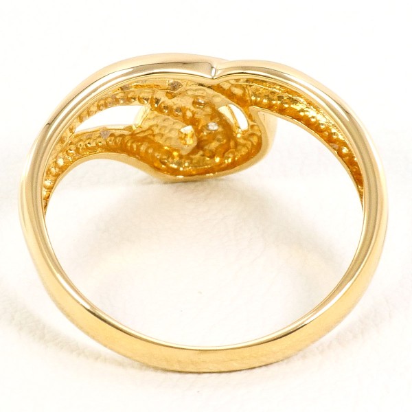 K18 18金 YG リング 指輪 11.5号 ダイヤ 0.03 ジュエリー 中古 K18 18金 YG リング 指輪 11.5号 ダイヤ 0.03 ジュエリー 中古