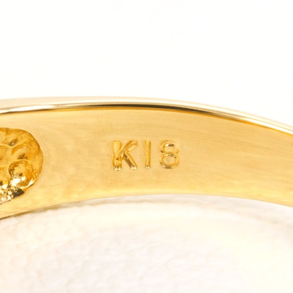 K18 18金 YG リング 指輪 11.5号 ダイヤ 0.03 ジュエリー 中古 K18 18金 YG リング 指輪 11.5号 ダイヤ 0.03 ジュエリー 中古