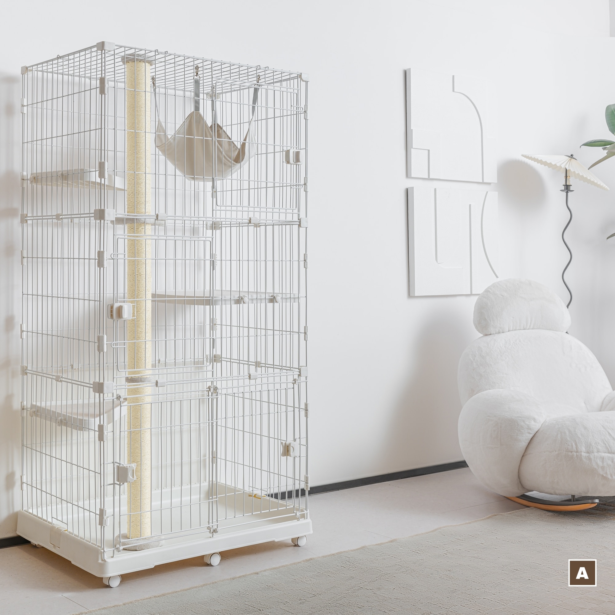 【爪とぎポール付】猫 ケージ 3段 キャットケージ キャットタワー 爪とぎ一体 ハンモック 冬夏適用マット付き 猫ケージ 大型 多頭飼い ハウス 猫 キャスター 【爪とぎポール付】猫 ケージ 3段 キャットケージ キャットタワー 爪とぎ一体 ハンモック 冬夏適用マット付き 猫ケージ 大型 多頭飼い ハウス 猫 キャスター