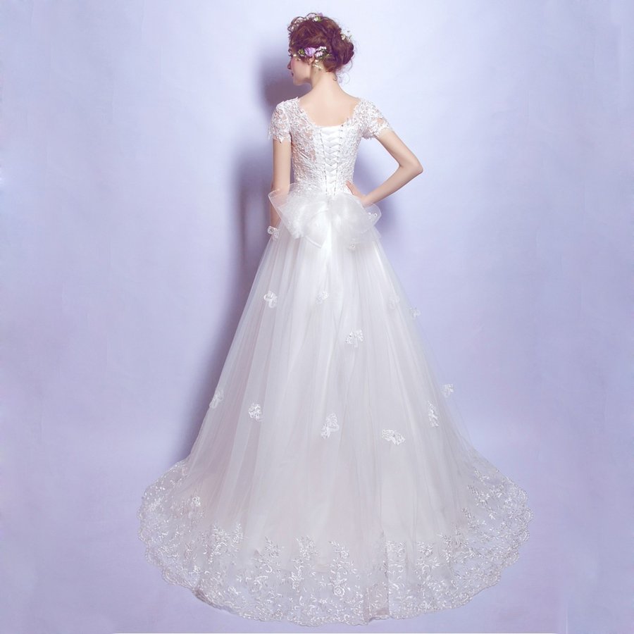ウエディングドレス Aラインドレス 結婚式 ウエディングドレス 花嫁 半袖 ウェディングドレス 二次 ウエディングドレス Aラインドレス 結婚式 ウエディングドレス 花嫁 半袖 ウェディングドレス 二次