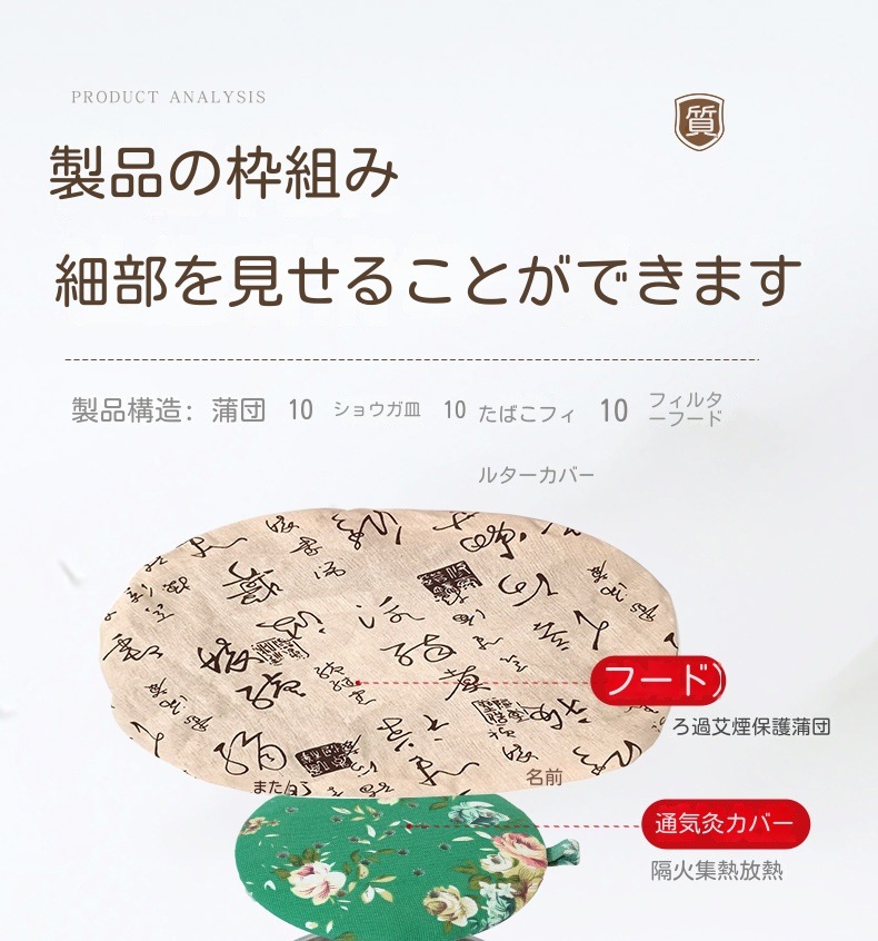 よもぎ蒸しパッド冷え性/生理痛緩和よもぎ蒸しバッドヨモギ蒸しパット冷え対策家庭用温灸器お灸隔姜炙隔蒜炙四角形座布団カバー灸蒲団椅子よもぎ温座パット肩こり腰バック尻足フット全身ケアギフトプレゼント