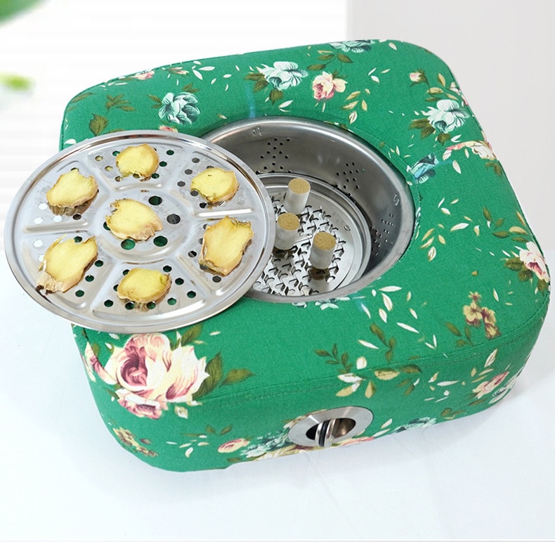 よもぎ蒸しパッド冷え性/生理痛緩和よもぎ蒸しバッドヨモギ蒸しパット冷え対策家庭用温灸器お灸隔姜炙隔蒜炙四角形座布団カバー灸蒲団椅子よもぎ温座パット肩こり腰バック尻足フット全身ケアギフトプレゼント