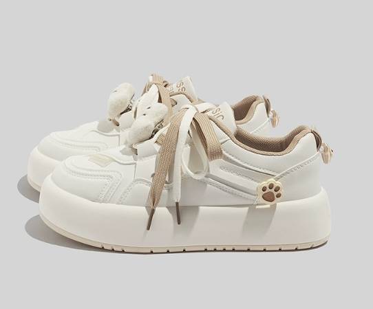 レディース スニーカー ランニング スポーツ ダンス スポーツシューズ 厚底 4cm 靴ひも 通気性