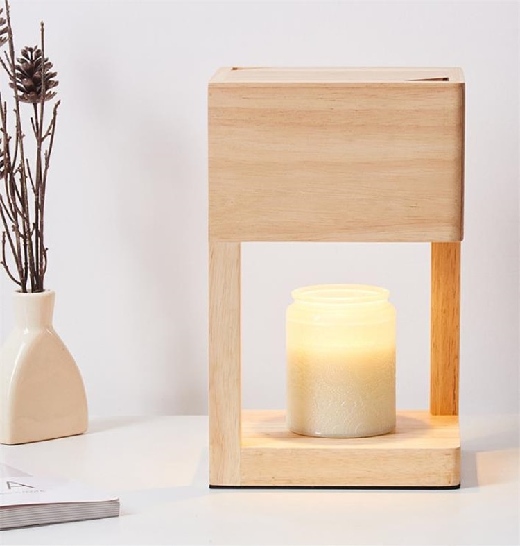 売り切れ続出中買い逃し注意 早い者勝ち 木製 ナイトライト スタンド キャンドルライト シンプル アロマライト アロマ 精油 ろうそく 寝室 ベッドヘッド