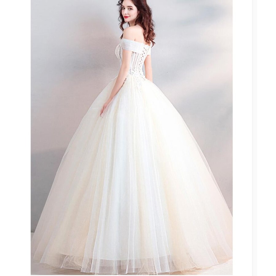 オフショルダー ロング丈ドレス パーティードレス 上品 大人 ウエディングドレス 高級感 演奏会 結