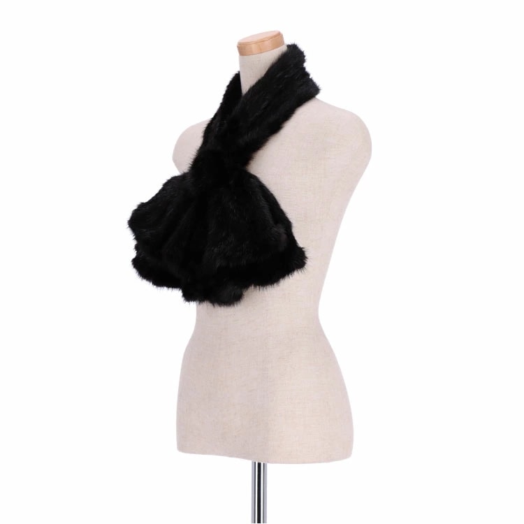 2段フリル ミンク ファー マフラー 送料無料 レディース ギフト プレゼント 2段フリル ミンク ファー マフラー 送料無料 レディース ギフト プレゼント