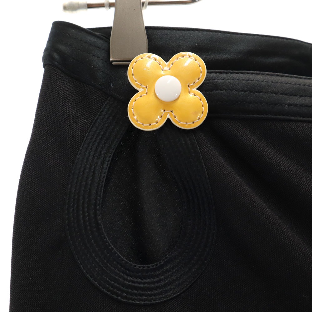 フランス製 ウールブレンド フレアパンツ 34 ブラック レディース