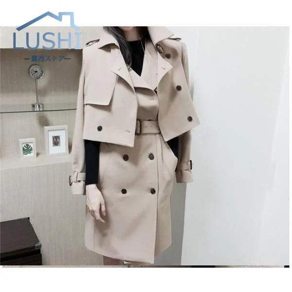 入荷 コート トレンチコート ジャケット レディース ロング セット ジレ チェスター アウター ワンピース 通勤 ベスト 着痩 可愛い おしゃれ