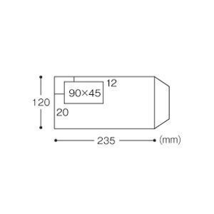 TANOSEE 窓付封筒 長3 80g/m2 ホワイト 業務用パック 1箱（1000枚）