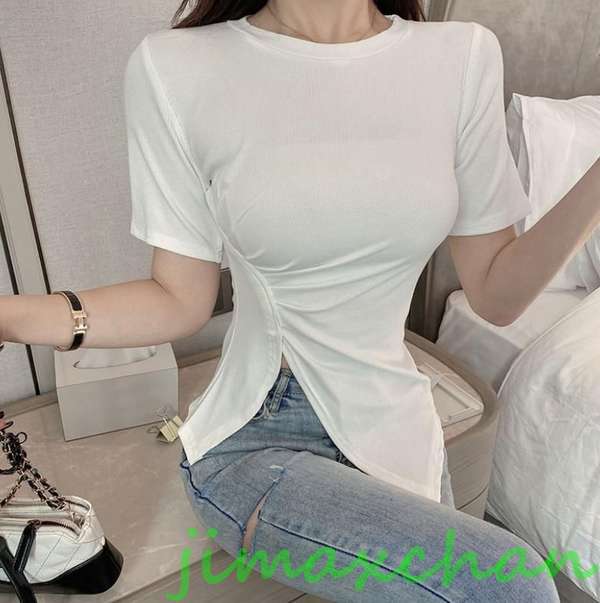 サマー 胸開き Tシャツ 半袖 タートルネック セーター レディースファッション タートル 胸開きタート セクシー Vネック ベアトップ禁シャツ サマー 胸開き Tシャツ 半袖 タートルネック セーター レディースファッション タートル 胸開きタート セクシー Vネック ベアトップ禁シャツ