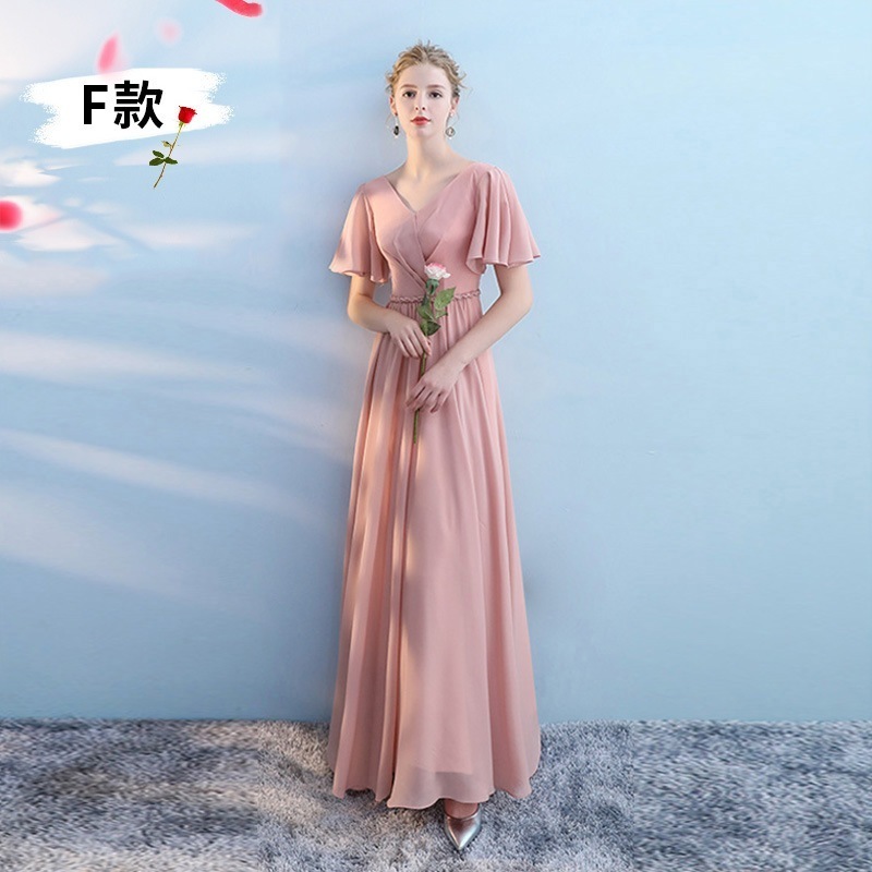 【新品】ロングワンピース 花嫁 かわいい 2次会 結婚式 パーティードレス 花嫁介添え人 ワンピース