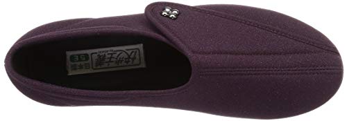 [快歩主義] 介護シューズ 軽量 転倒予防 リハビリ 幅広3E KHS L011 レディース パープルラメ 25.0 cm 3E