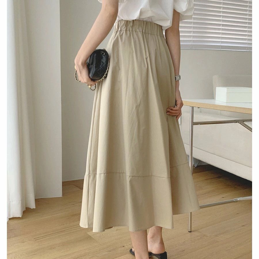 2点セットアップ レディース 夏 オシャレ 通勤 半袖ブラウス白 パフスリーブ フレアスカートロング丈 可愛い 上下セット カジュアル バレンタイン 2025 プレゼント