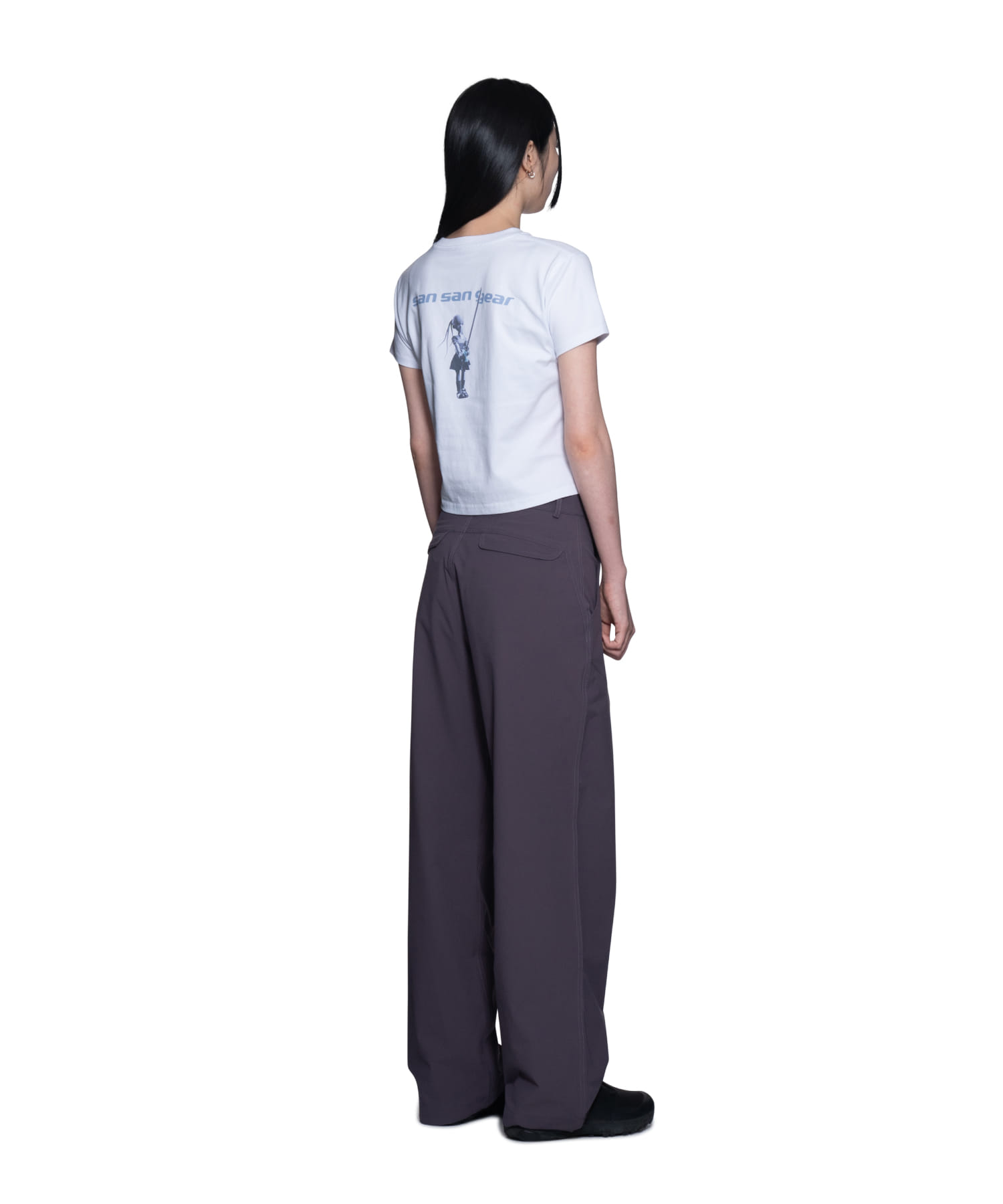 【SANSANGEAR】 23SS SANSAN KOESY SLASH LOGO T-SHIRT : WHITE