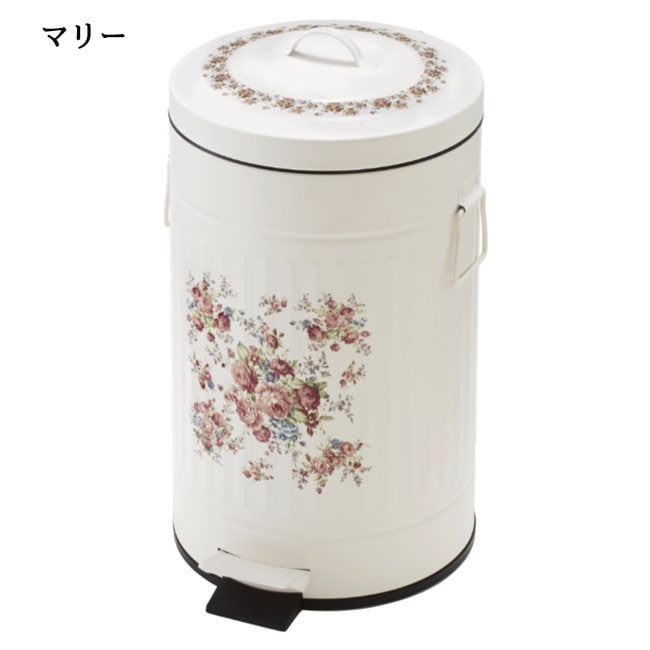 ペダル式ダストボックス Lサイズ 12L ゴミ箱 ローズ 薔薇 おしゃれ ピンク ペダル式ダストボックス Lサイズ 12L ゴミ箱 ローズ 薔薇 おしゃれ ピンク