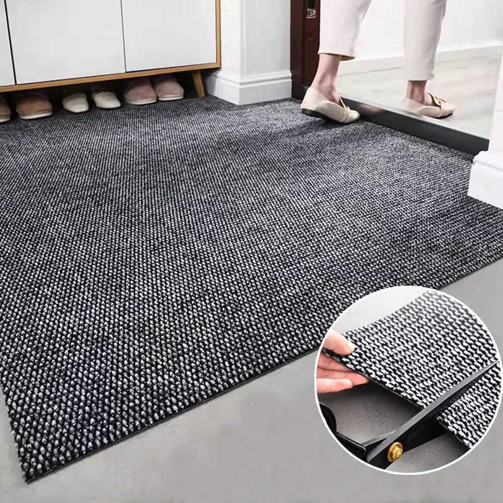 玄関マット キッチンマット屋外 室内 滑り止め 業務用 無地 大判 マット シンプル 泥落とし 足ふきマット（レッド120*150） 玄関マット キッチンマット屋外 室内 滑り止め 業務用 無地 大判