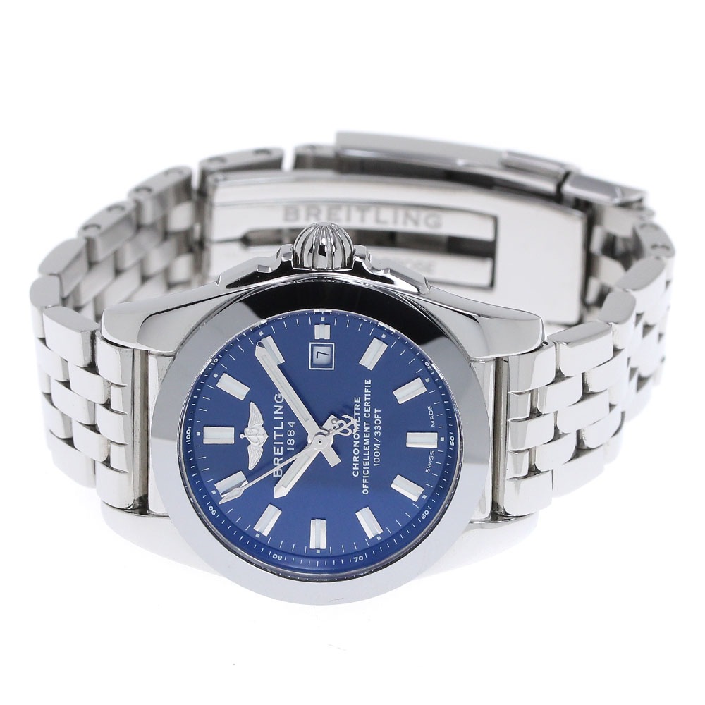 ブライトリング BREITLING W72348 ギャラクティック29 デイト クォーツ レディース 良品 箱・保証書付き_842985【中古】