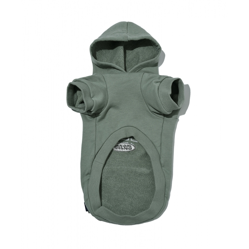 エール2トーンアーチドギーパーカーライトカーキ