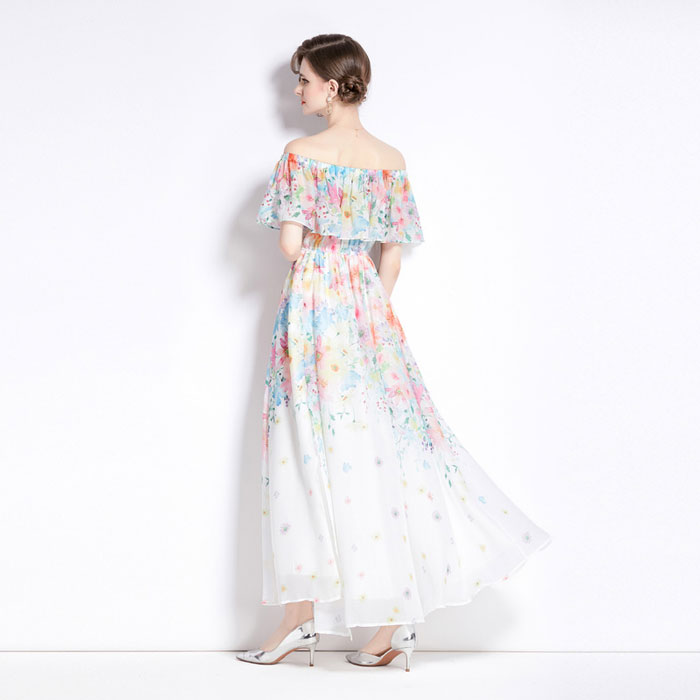 【夏セール!】夏ワンピース フリルワンピース リゾートロング丈 リゾートワンピ オフショルダー 半袖 2Ways ボヘミア風 花柄 シフォン 女性らしさ溢れる 夏ワンピ ビーチ 旅行 海デート リゾー 【夏セール!】夏ワンピース フリルワンピース リゾートロング丈 リゾートワンピ オフショルダー 半袖 2Ways ボヘミア風 花柄 シフォン 女性らしさ溢れる 夏ワンピ ビーチ 旅行 海デート リゾー