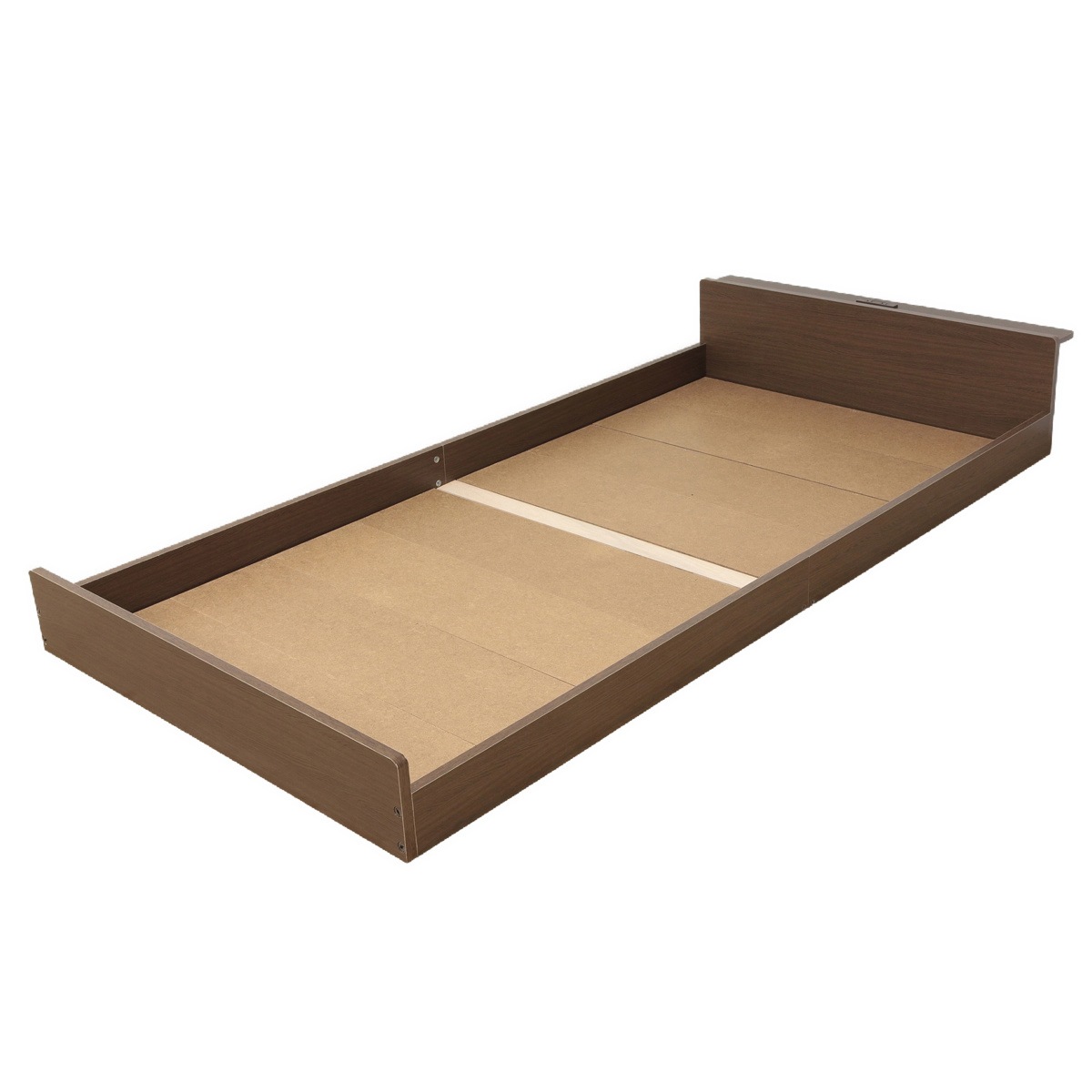 フロアベッド シングル ロータイプ 2口コンセント 日本製 ベッド ベッドフレーム 宮棚付 寝具 コンセント付 ローベッド 背面化粧 ブラウン シンプル フロアベッド シングル ロータイプ 2口コンセント 日本製 ベッド ベッドフレーム 宮棚付 寝具 コンセント付 ローベッド 背面化粧 ブラウン シンプル