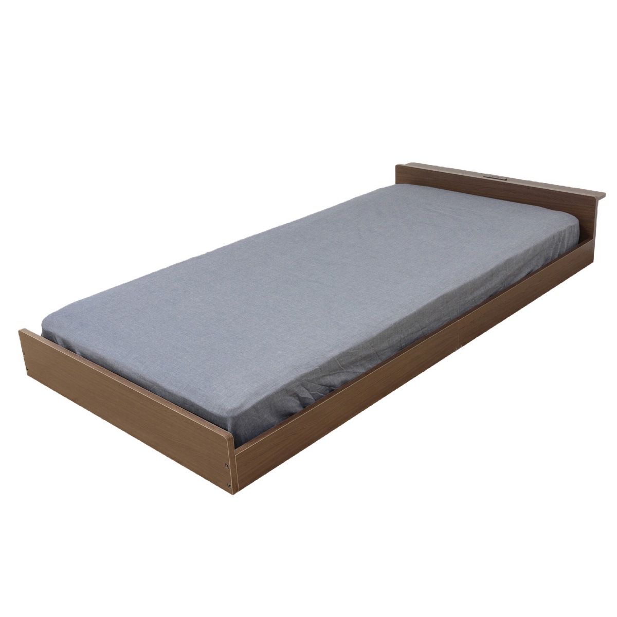 フロアベッド シングル ロータイプ 2口コンセント 日本製 ベッド ベッドフレーム 宮棚付 寝具 コンセント付 ローベッド 背面化粧 ブラウン シンプル フロアベッド シングル ロータイプ 2口コンセント 日本製 ベッド ベッドフレーム 宮棚付 寝具 コンセント付 ローベッド 背面化粧 ブラウン シンプル