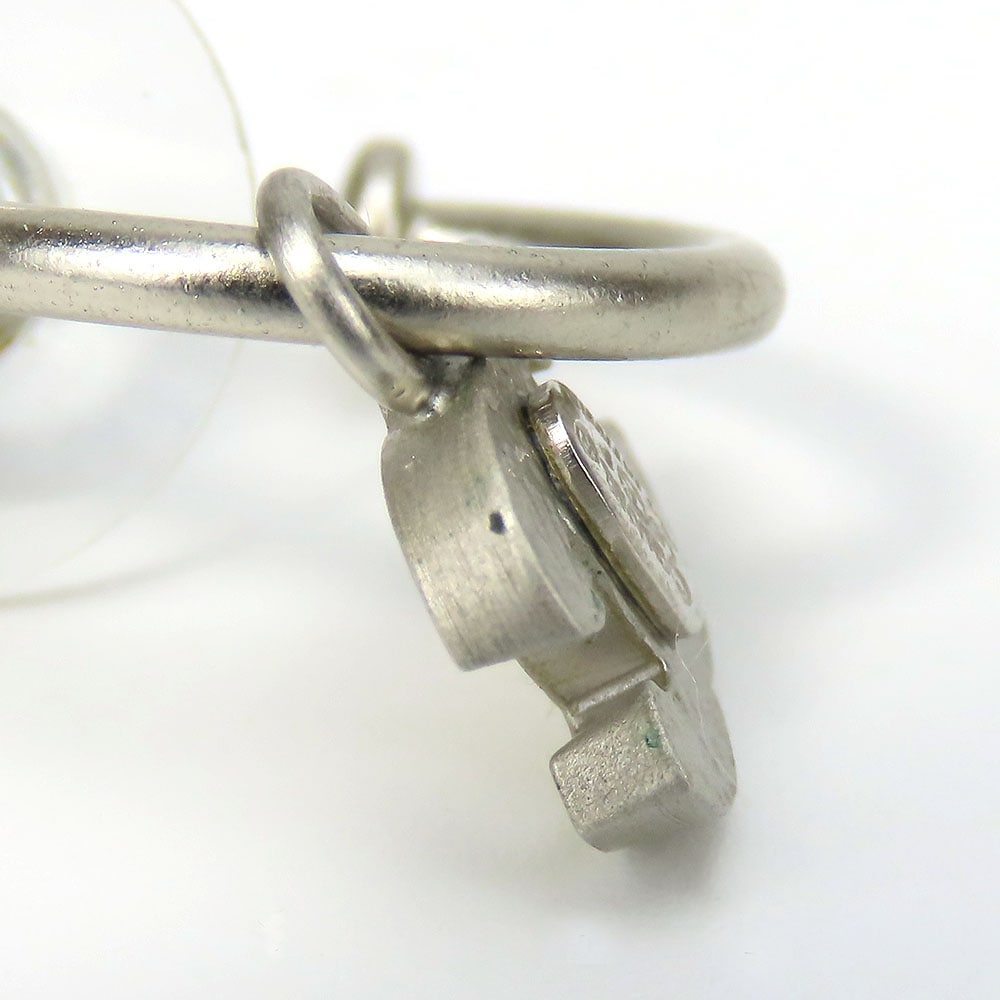 中古 ピアス ココマーク メタル ホワイト シルバー金具 アクセサリー メッキ ハーフループ 06P レディース 女性 中古 ピアス ココマーク メタル ホワイト シルバー金具 アクセサリー メッキ ハーフループ 06P レディース 女性