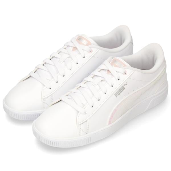 プーマ PUMA レディース スニーカー ビッキー V3 ウィンター ワンダーランド 392489 01 02 ホワイト ブラック ローカット カジュアルシューズ 靴 光沢感